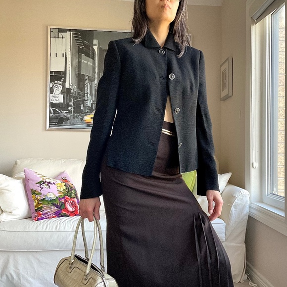 Versus Gianni Versace black blazer with line pattern - Picture 2 of 15